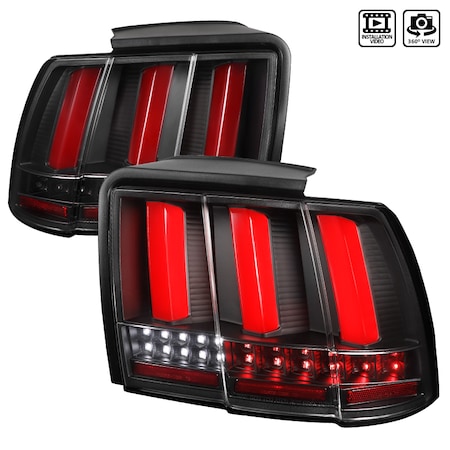 Spec-D Tuning 99-04 Ford Mustang Sequential LED Tail Lights LT-MST99JRLED-SQ-TM